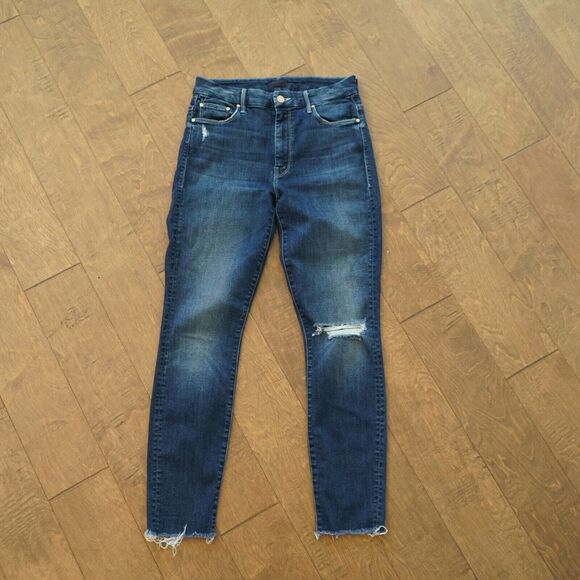 MOTHER JEANS 'High Waisted Looker Ankle Fray - 'Close to the Edge" - 26‎ - Picture 1 of 8